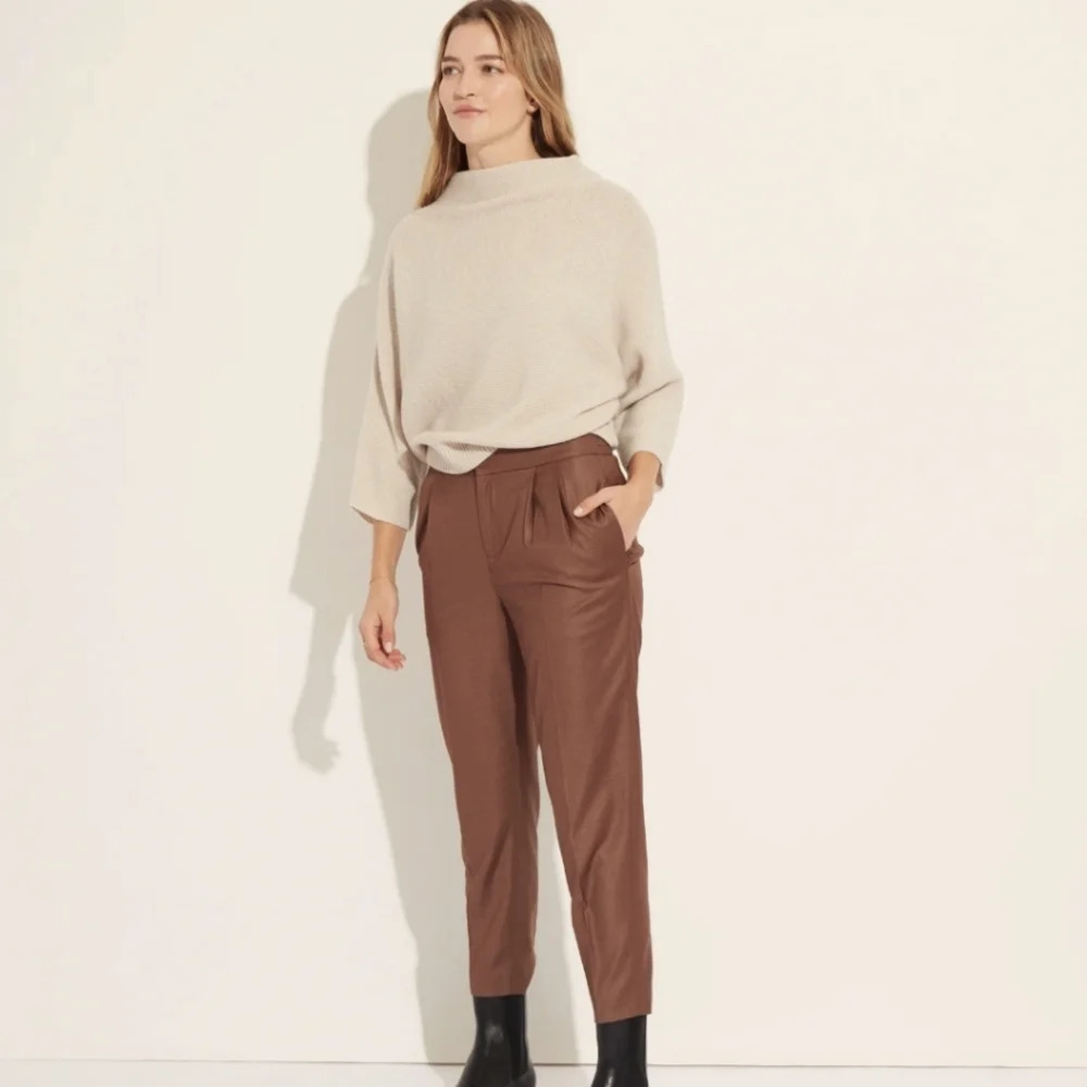 The Reset R Label Cashmere Blend Beige Mock Neck Dolman Sweater M